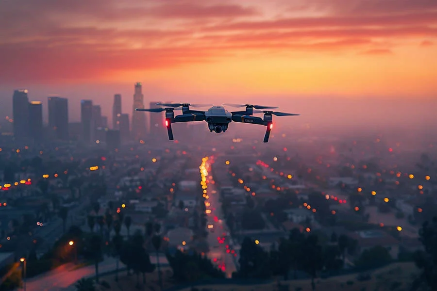 drone and camera
